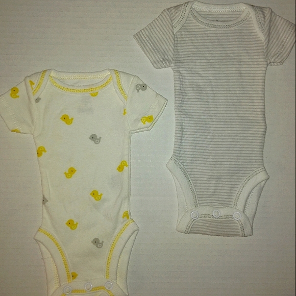 Brand New★Precious Firsts by Carter's★Preemie Girl/Boy 2 Pack Bodysuits★ - Picture 1 of 7